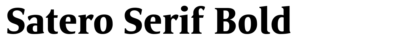 Satero Serif Bold